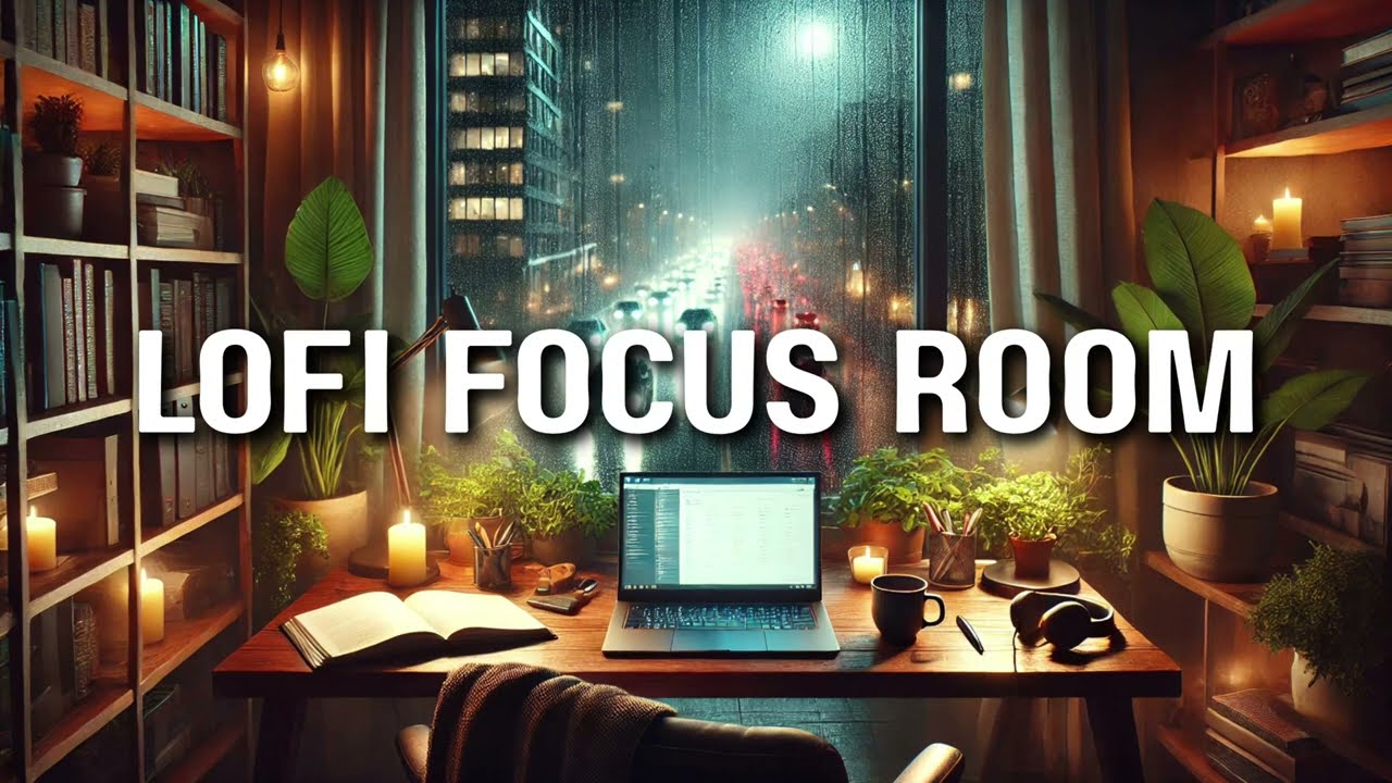 Rainy Focus Lofi Room 🌧️ Cozy Rain Beats for Deep Study, Work & Concentration