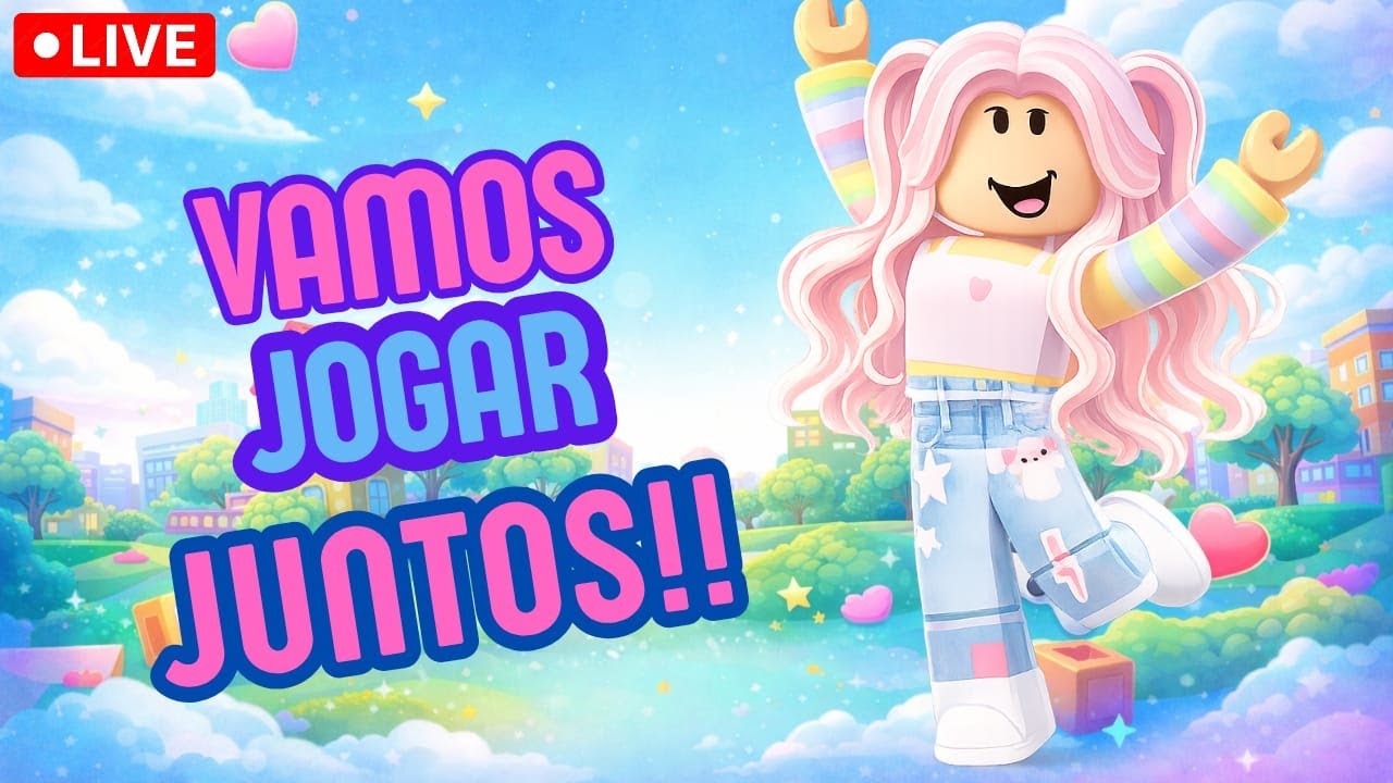 LIVE DE ROBLOX MÓ DA HORA!! VEM JOGAR COM A GENTE!! 🔴 COM FACECAM! 🫣