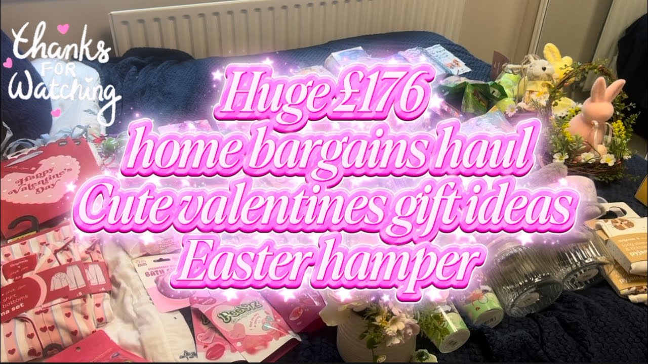 MEGA HOME BARGAINS HAUL | CUTE AFFORDABLE VALENTINES GIFT IDEAS | EASTER GIFT IDEAS 🐰 🐣 