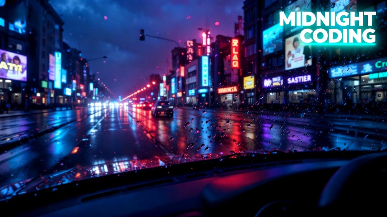 Midnight Coding Session 🌃 | Deep Focus Night Drive | Chill Electronic for Late Work