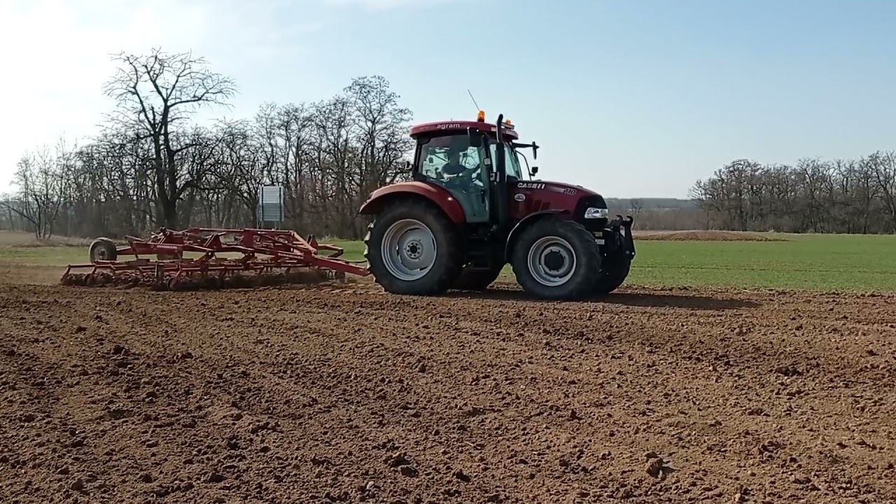 Seedbed preparation with Case IH Maxxum 110 & Kongskilde Germinator