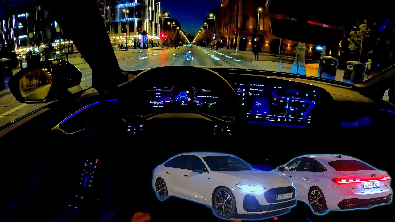 2025 AUDI A5 e-hybrid 299HP | Night POV Test Drive + Real Consumption
