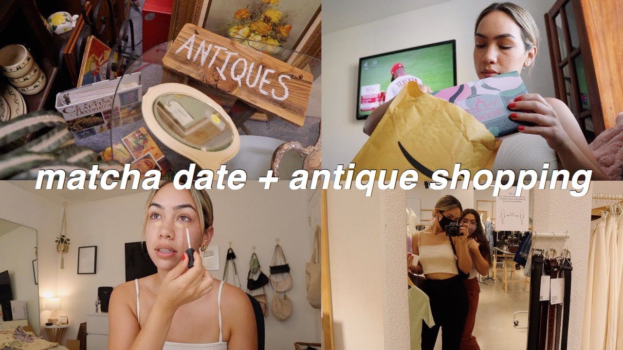 vlog: vintage shopping haul, matcha date + more!