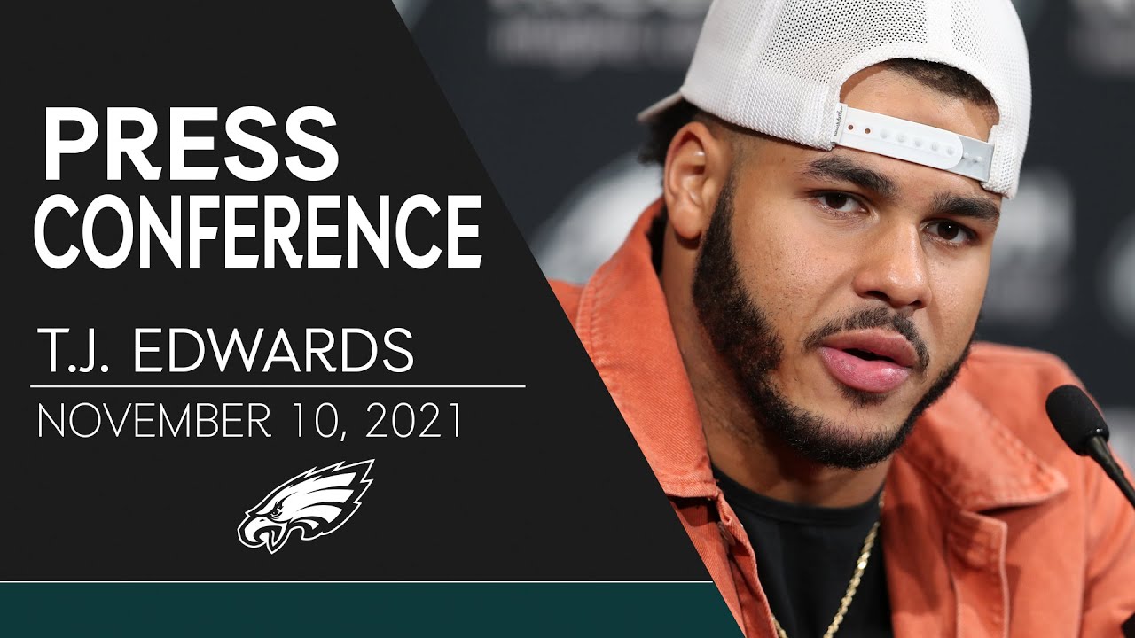 T.J. Edwards Talks His Recent Success, Broncos Offense, & More | Eagles Press Conference