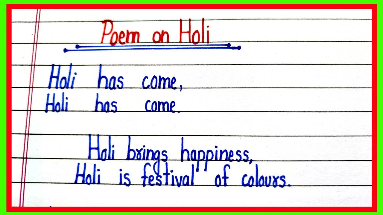 Poem on holi in english/holi par kavita/holi festival par kavita/holi par poem 