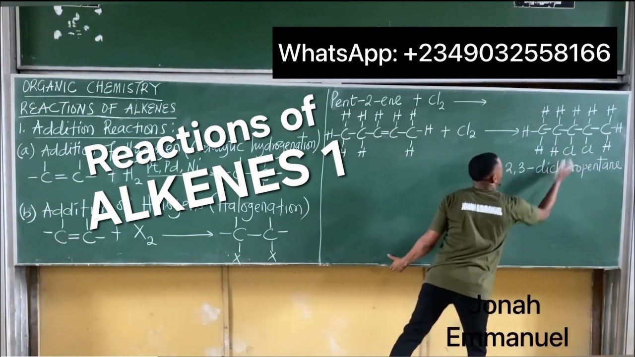 Reactions of Alkenes 1 Organic Chemistry | Alkenes Reactions #alkenes #JonahEmmanuel