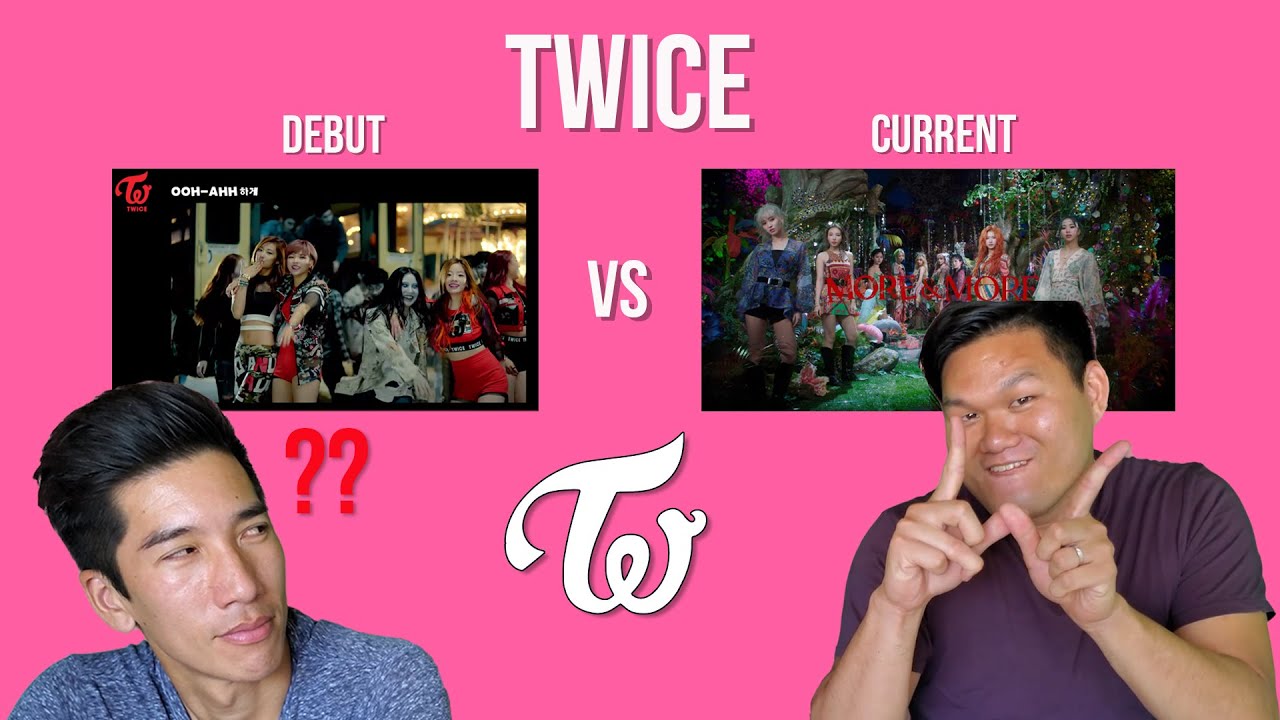 Kpop Fans React to Debut MVs vs Most Recent MVs | TWICE