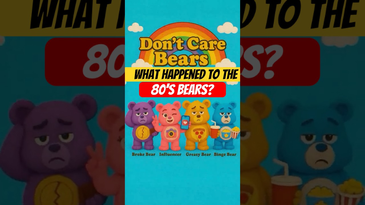 Don't Care Bears: The Bear Who Can&rsquo;t Stop Watching! 🐻🍿 #youtubeshorts