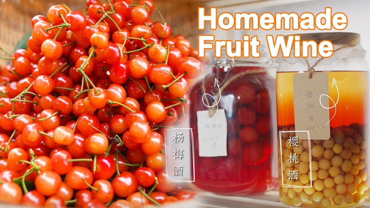 🍒果酒&水果蜜饯：超详细的自制果酒做法你居然还不知道吗🤔？赶快学习来！Homemade Fruit Wine Recipe丨果酒丨水果酒丨自制水果酒