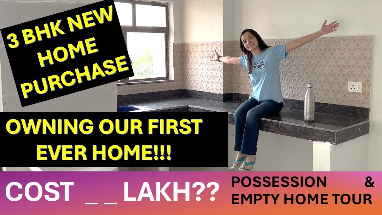3 BHK New Flat Possession| Our First Apartment| 3 Bedroom 2 Bath 2 Balcony Home Tour.