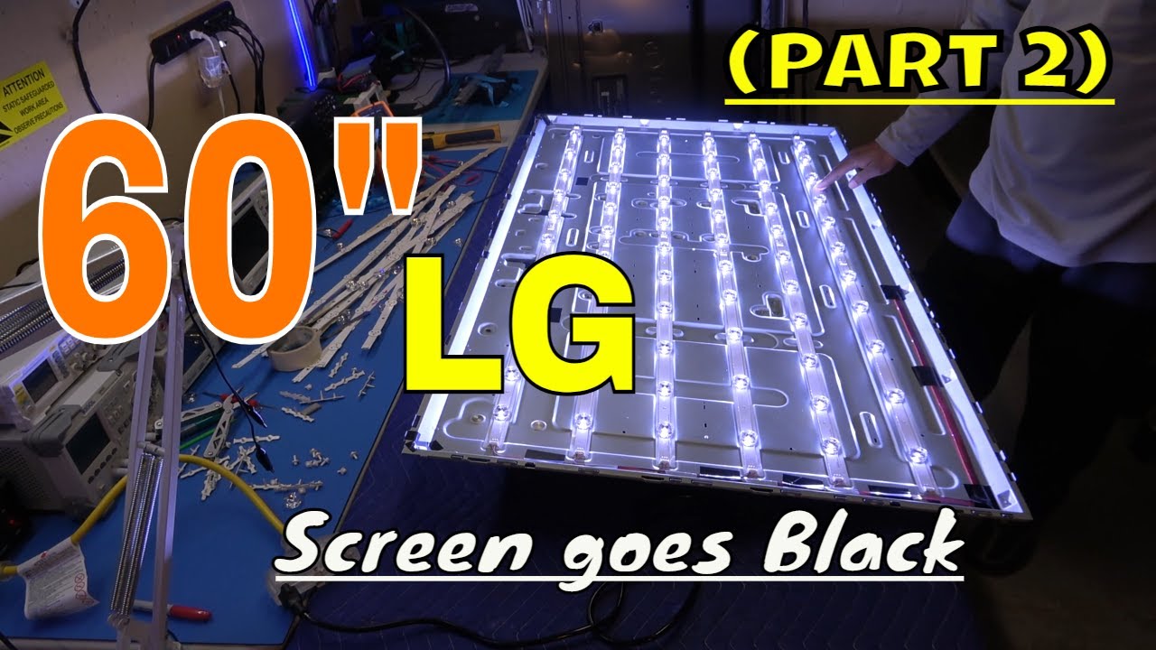 LG 60lb7100 picture goes black (part 2). Disassembly and Backlight replacement.