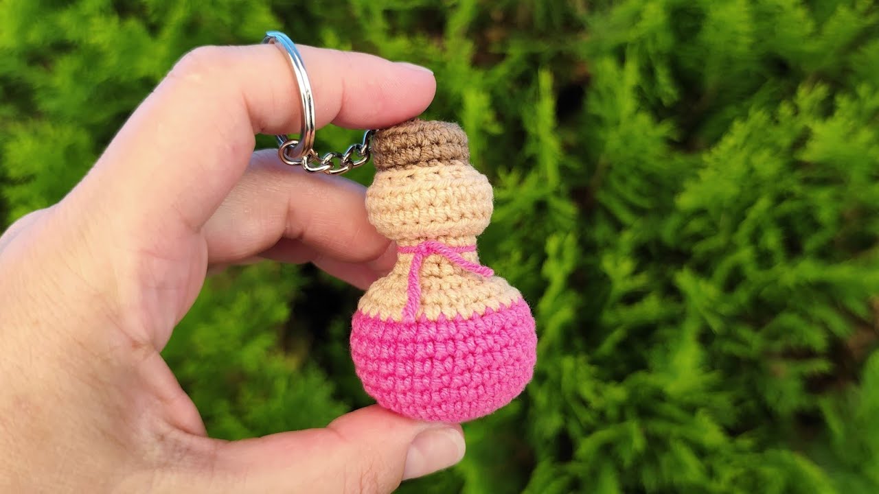 How to Crochet Mini Potion Bottle | Easy Crochet Tutorial