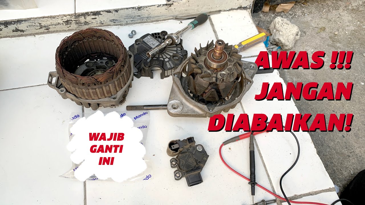 Tutorial Bongkar Pasang Service Alternator Mobil Kia Rio | Muncul Indikator Aki