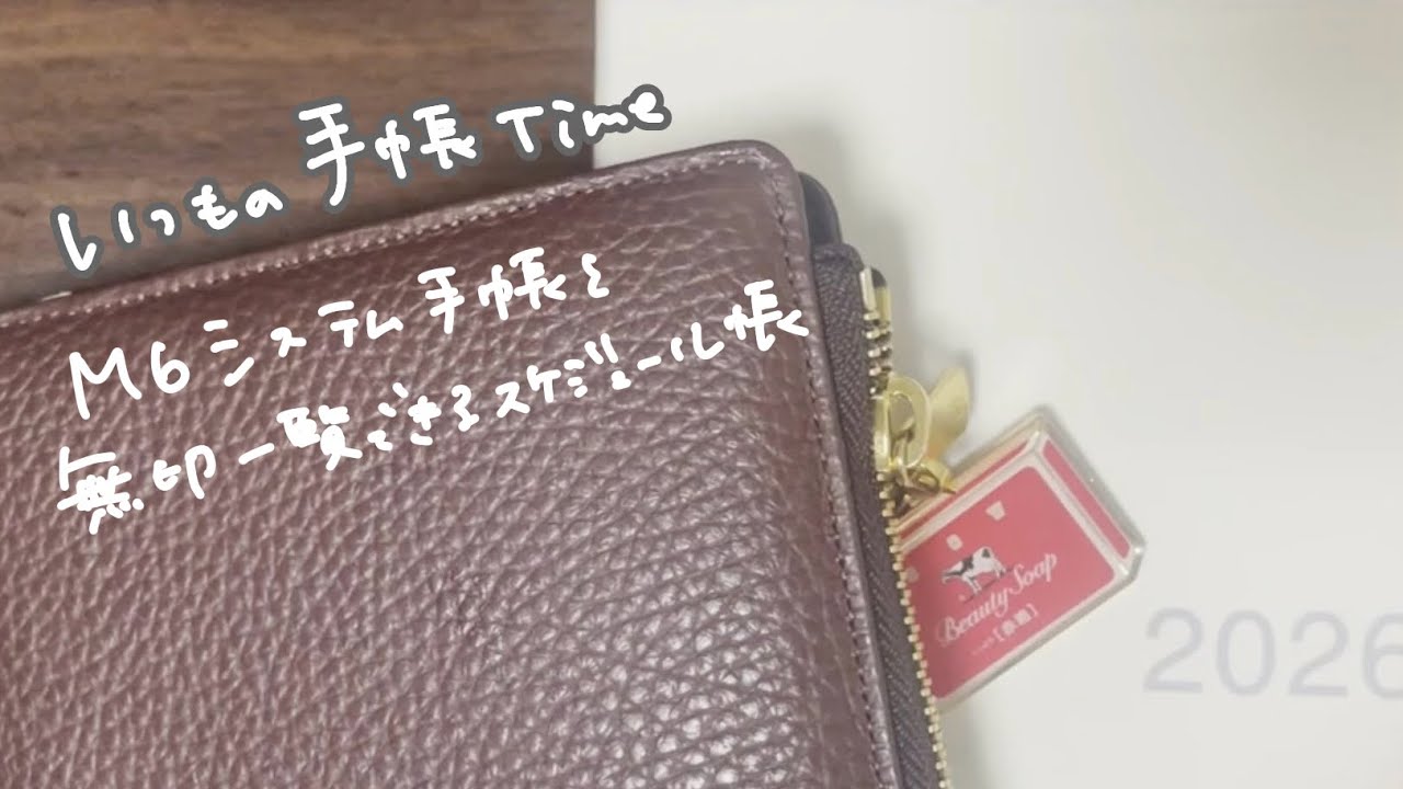 【手帳タイム】ミニ６サイズのシステム手帳と無印の一覧できるスケジュール帳で、いつもの手帳タイム