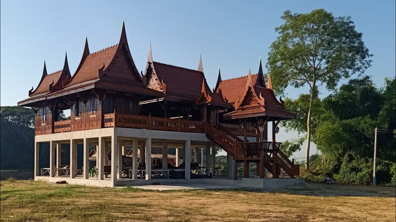 บ้านทรงไทยเรือนหมู่ บ้านในอำเภอบางระกำ จังหวัดพิษณุโลก