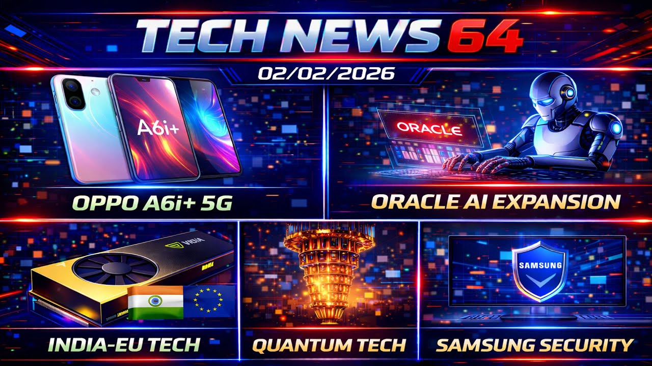 TECH NEWS 64 | OPPO A6i+ 5G | ORACLE AI EXPANSION | INDIA-EU TECH | QUANTUM TECH | SAMSUNG SECURITY