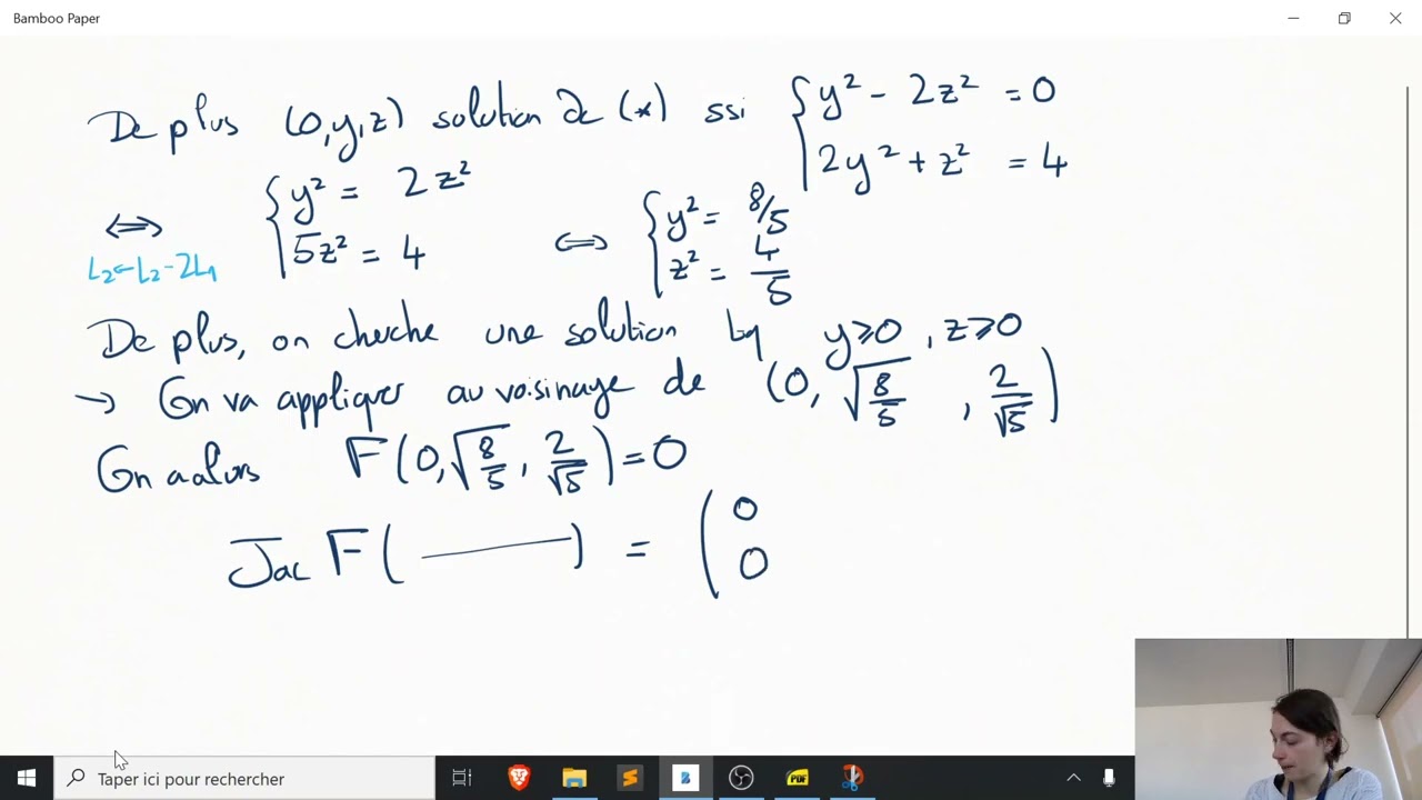 CCID - Théorème des Fonctions Implicites -  Exercice15