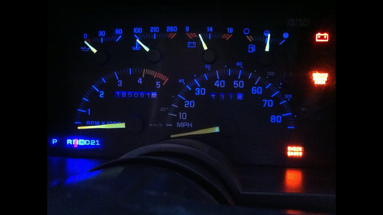 88-98 Chevy/GMC instrument pannel led install