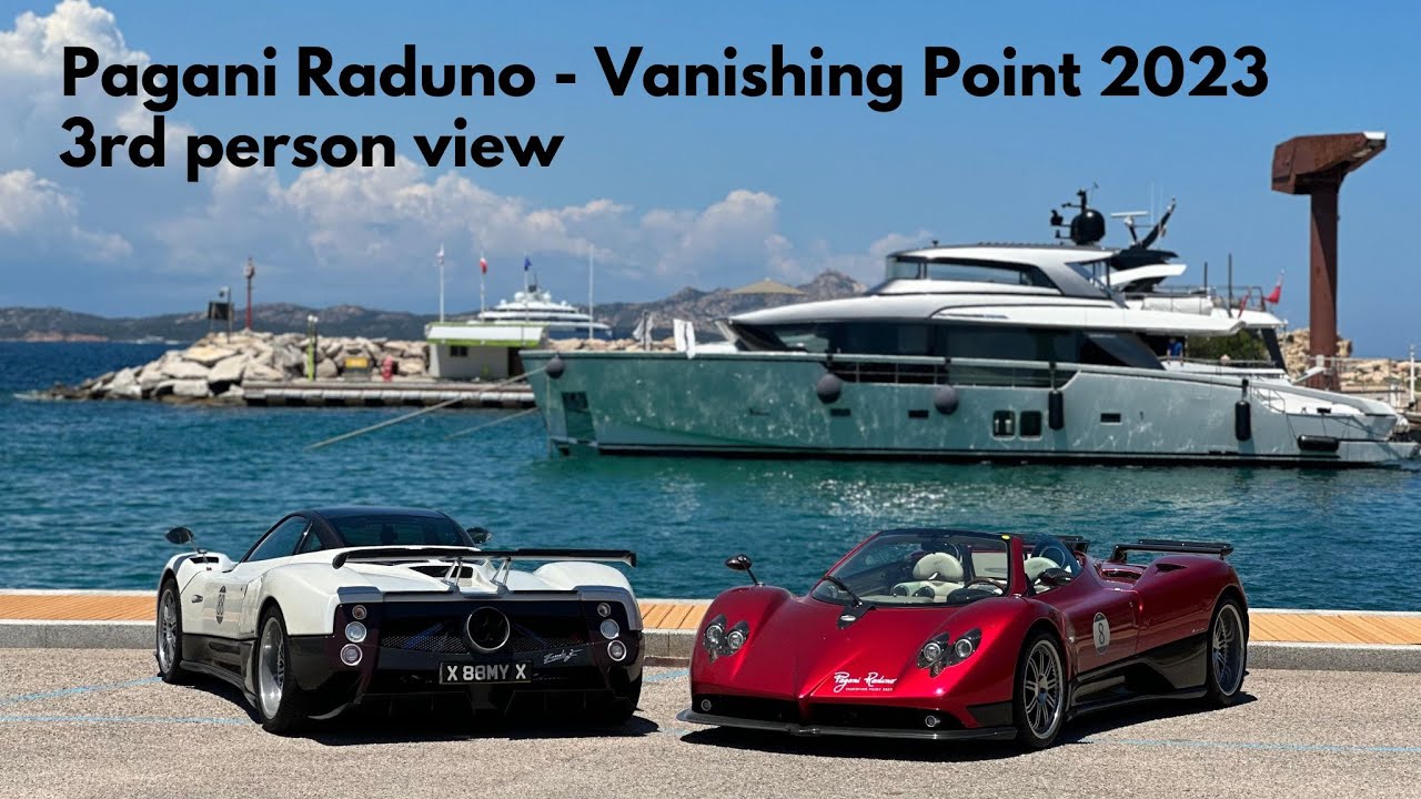 Pagani Raduno Vanishing Point 2023, 3rd person view - more than 50 Pagani's had showed up!