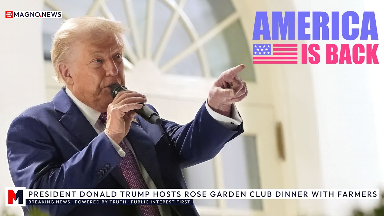 🇺🇸 Президент Трамп проводит ужин в Розовом саду Белого дома для фермеров и владельцев ранчо [ПРЯМ...