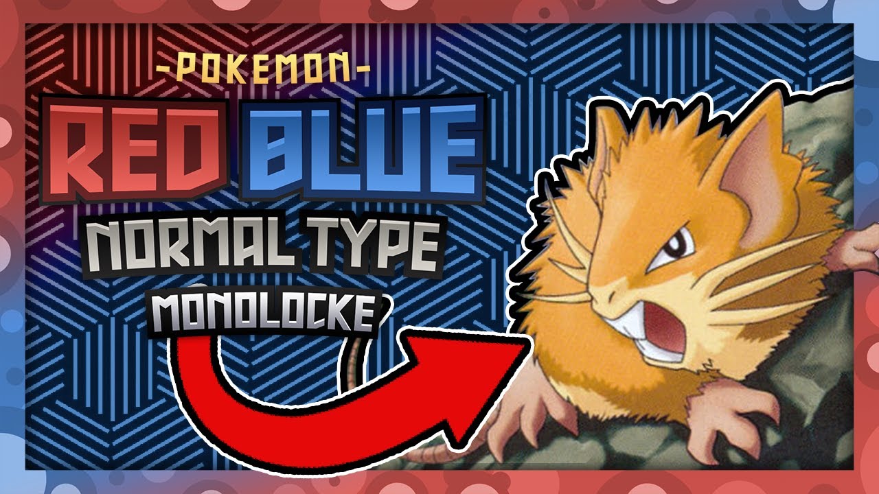 Pokémon Red/Blue Hardcore Nuzlocke - NORMAL TYPES ONLY! (No items, No overleveling)