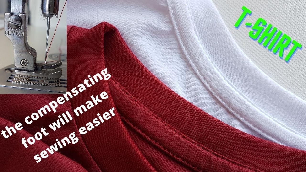Tshirt This compensating foot will make your work easier. How to sew ? stopka kompensacyjna
