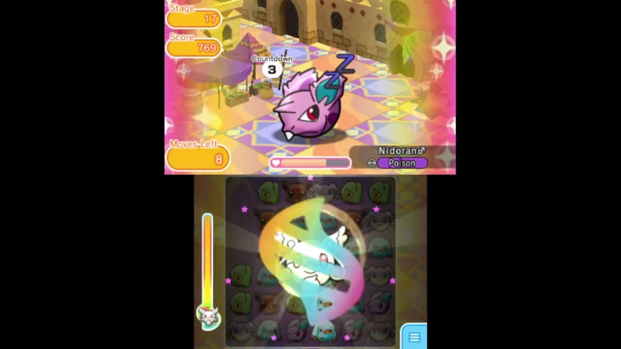 How to properly use Treecko in Pokemon Shuffle 3DS - 8 Smart Ways in Past Stages - Compilation