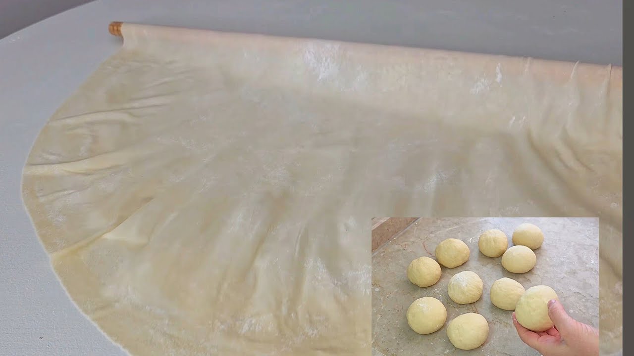 👉Baklava hamuru nasıl yoğrulur 👉Nasıl incecik açılır 👉Bu hamurla incecik tül gibi yufka açın #asmr 