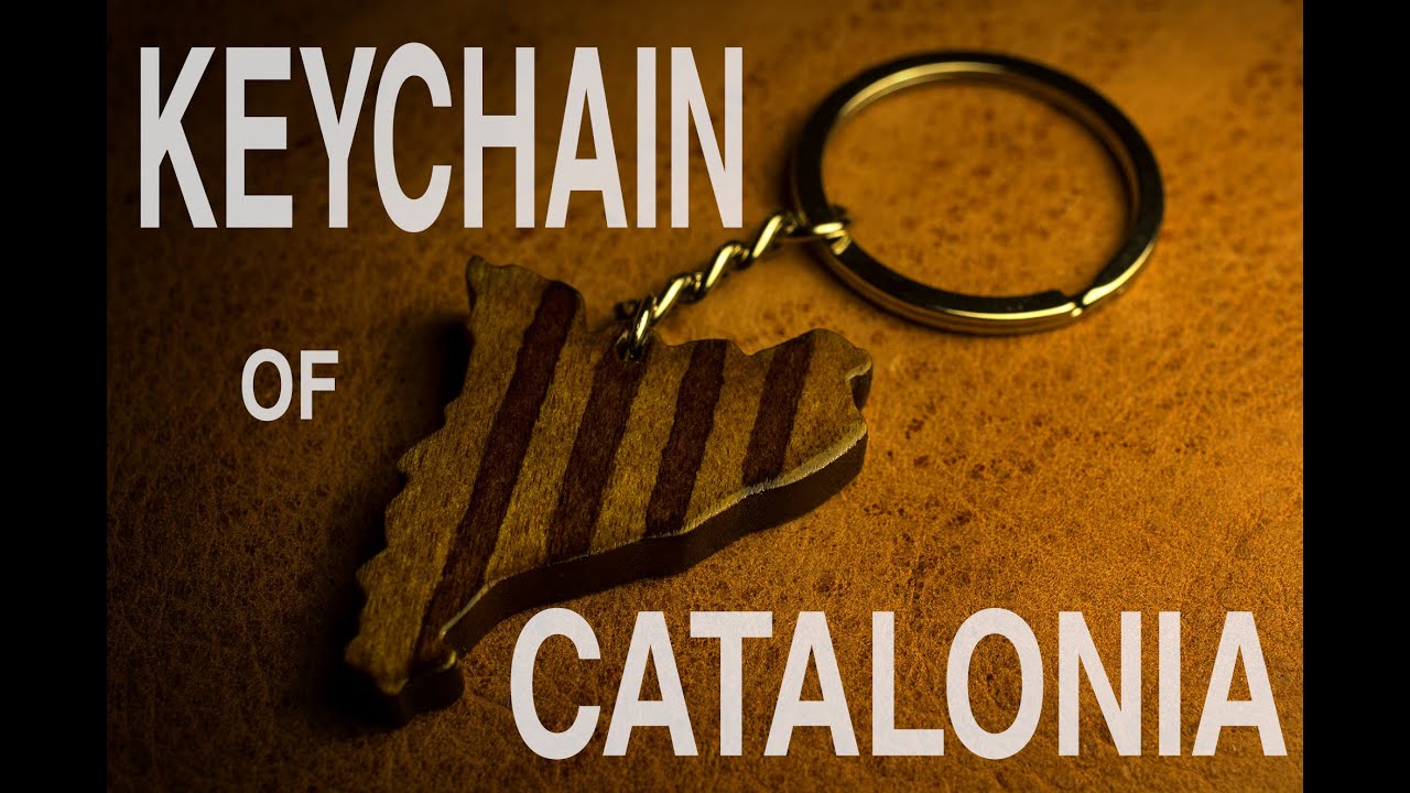 How to make a wood Keychain of Catalonia / Clauer de fusta de Catalunya / Llavero de madera