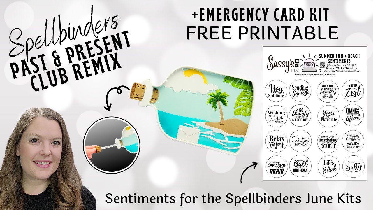 Spellbinders CLUB REMIX + FREE PRINTABLE Secret Message in a Bottle