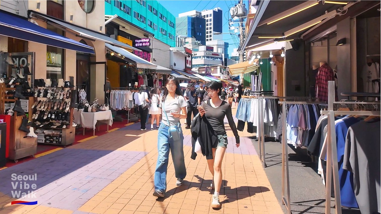 🔥 37°C in Hongdae 홍대 | Seoul’s Hottest Summer Walk Through Korea’s Trendiest Street (4K HDR)