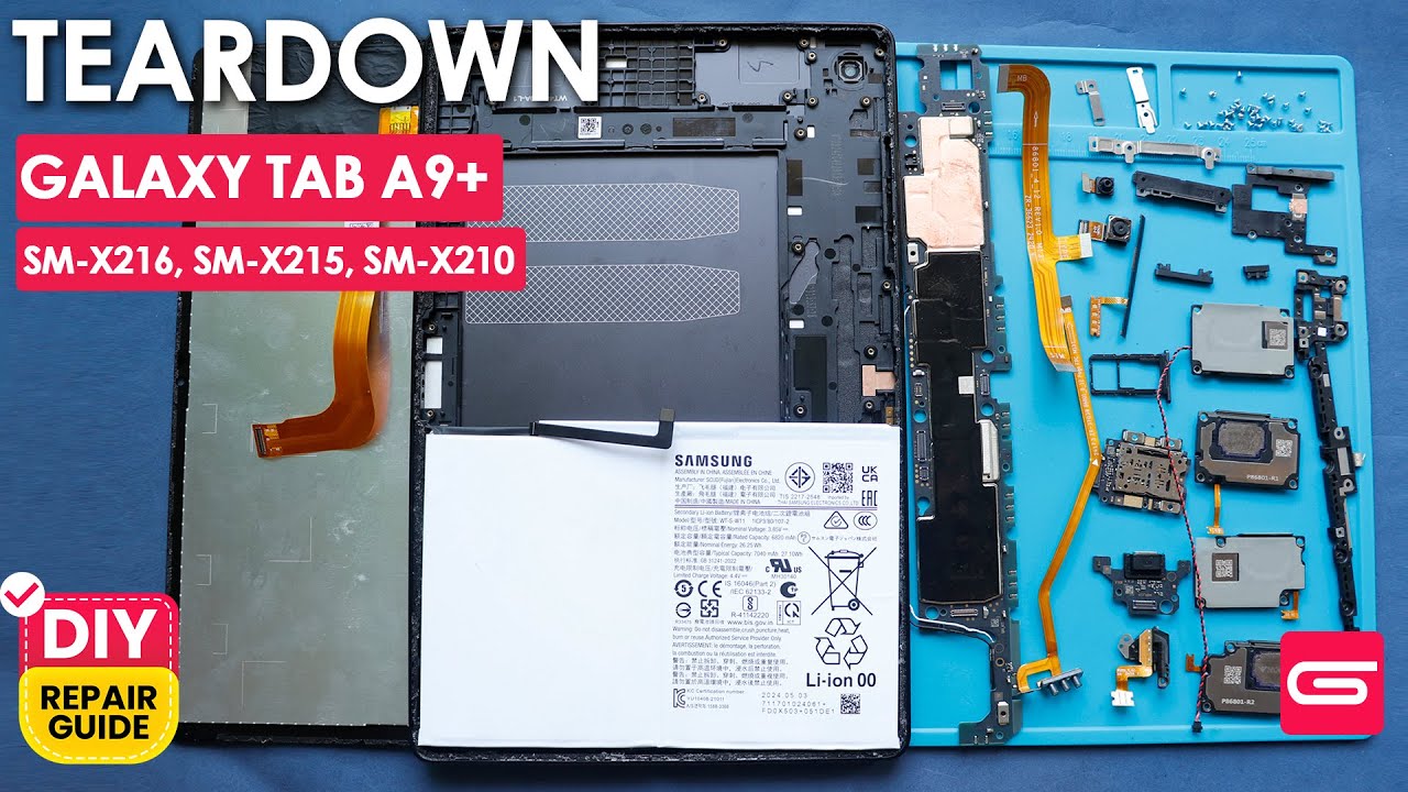 Samsung Galaxy Tab A9+ Full Teardown (SM-X216 / X215 / X210)