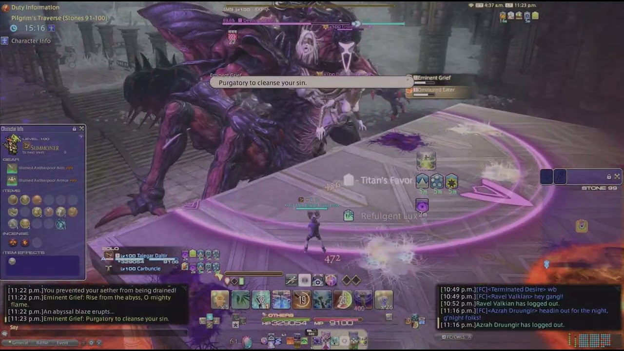 Pilgrim's Traverse Floor 99 Boss(SPOILER: Floor 100 Area as well)