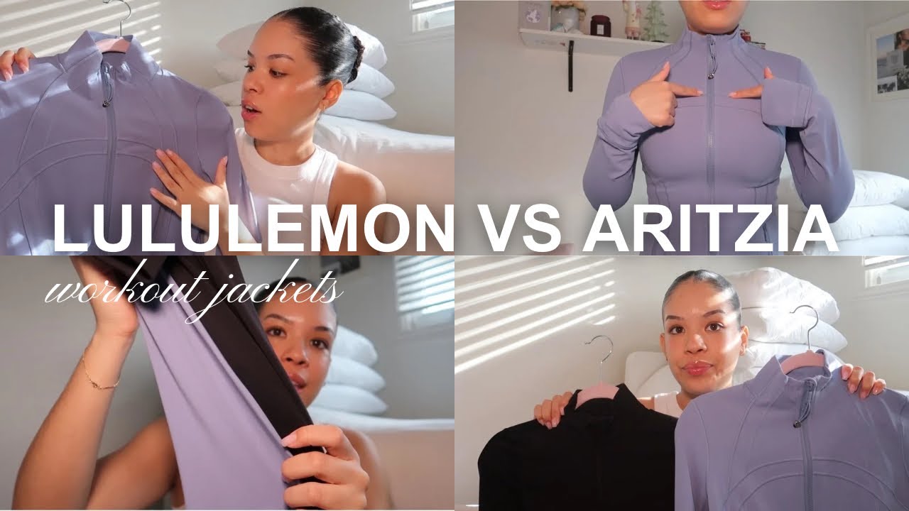 Lululemon define jacket vs Aritzia heatform relay zip up -  Comparison and Try On Review 🤍