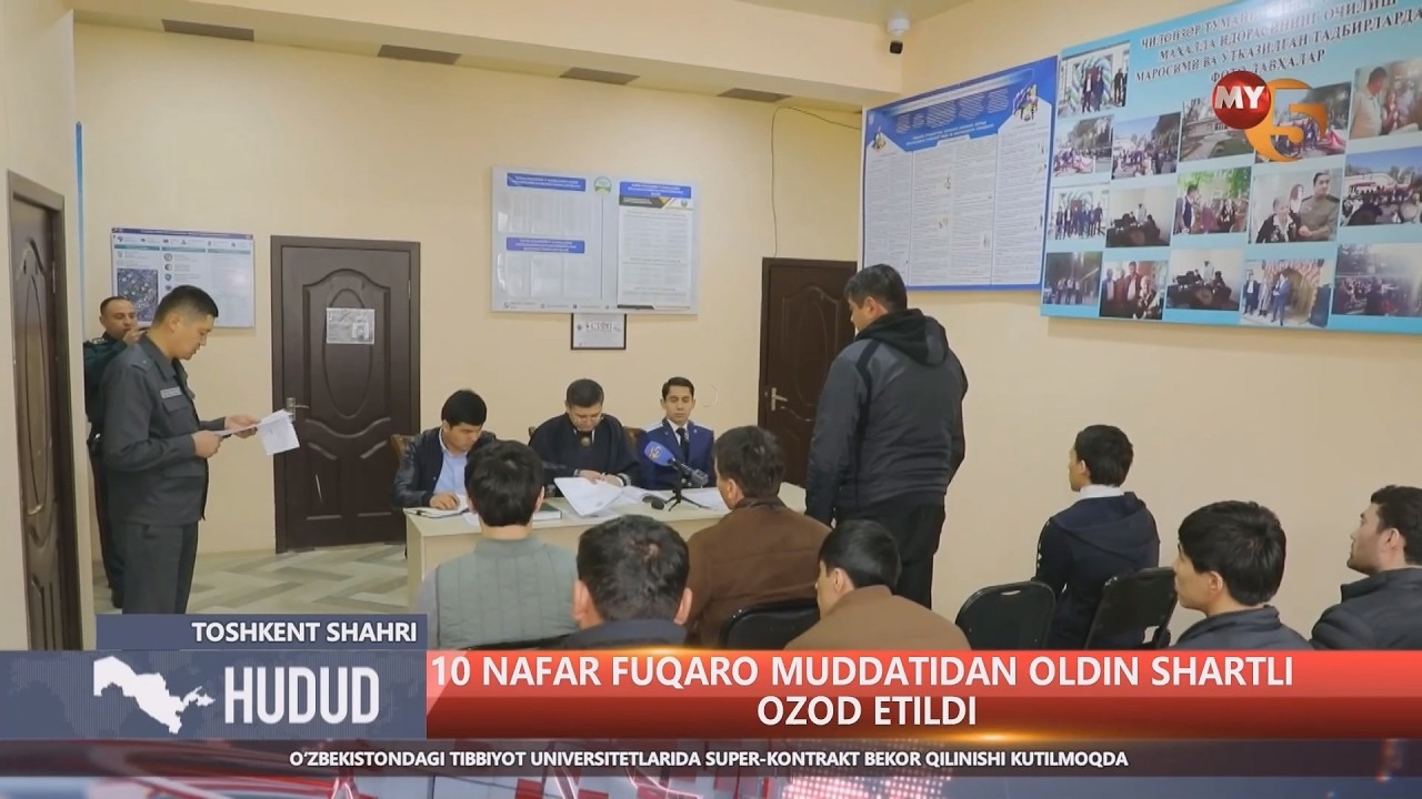 10 nafar fuqaro muddatidan oldin shartli ozod etildi (Toshkent)