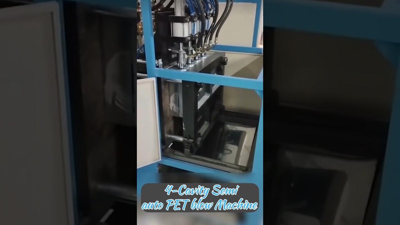 4-Cavity Semi Auto PET Blow Machine #petbottle #mineralwaterbottle