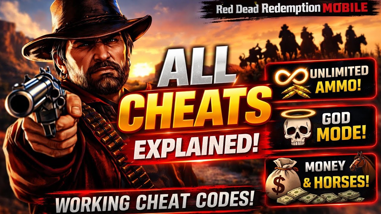 All Cheat Codes In RDR Mobile | Red Dead Redemption All Cheat Code And Use | Full Explain Video | 
