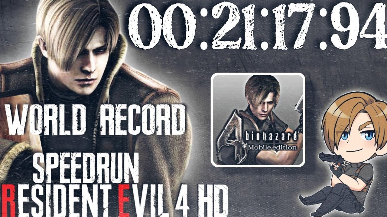 RESIDENT EVIL 4 HD MOBILE || WORLD RECORD SPEEDRUN - 21:17:94 (new game+/profissional)