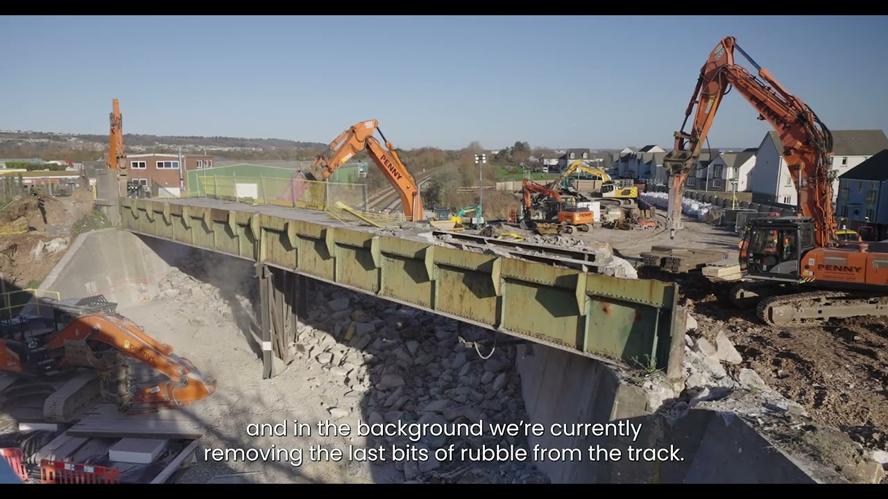 The demolition of Winterstoke Road Bridge