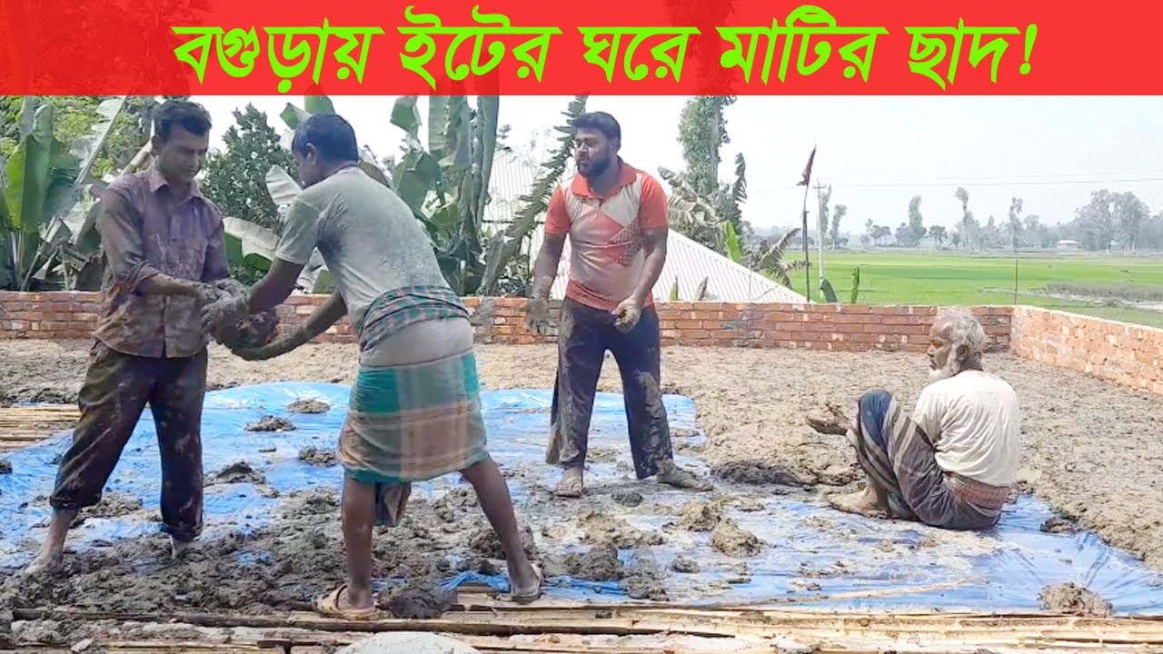 বগুড়ায় ইটের ঘরে মাটির ছাদ দিতে গিয়ে প্রতিবেশীরা যা ঘটালো।MD HASAN ALI