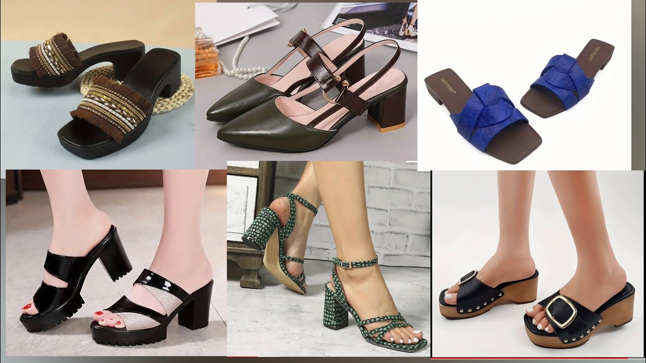 SANDALIAS con tacón grueso Bonitos y casuales para Dama Te encantarán 👡😍