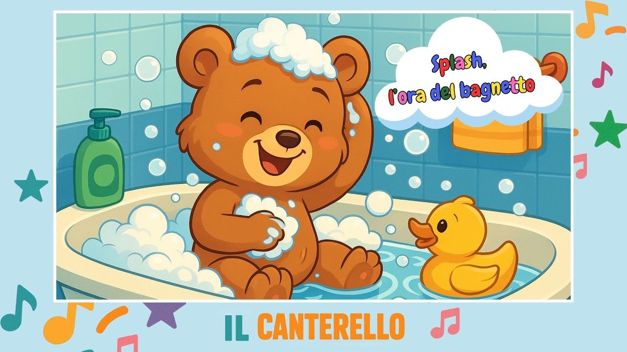 Splash, l'ora del bagnetto🛁 | Canzoni per Bambini in Italiano |Musica Educativa e Divertente