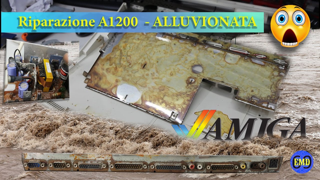 Riparazione Amiga 1200 alluvionata e riposta per oltre 15 anni in attesa di questa riparazione