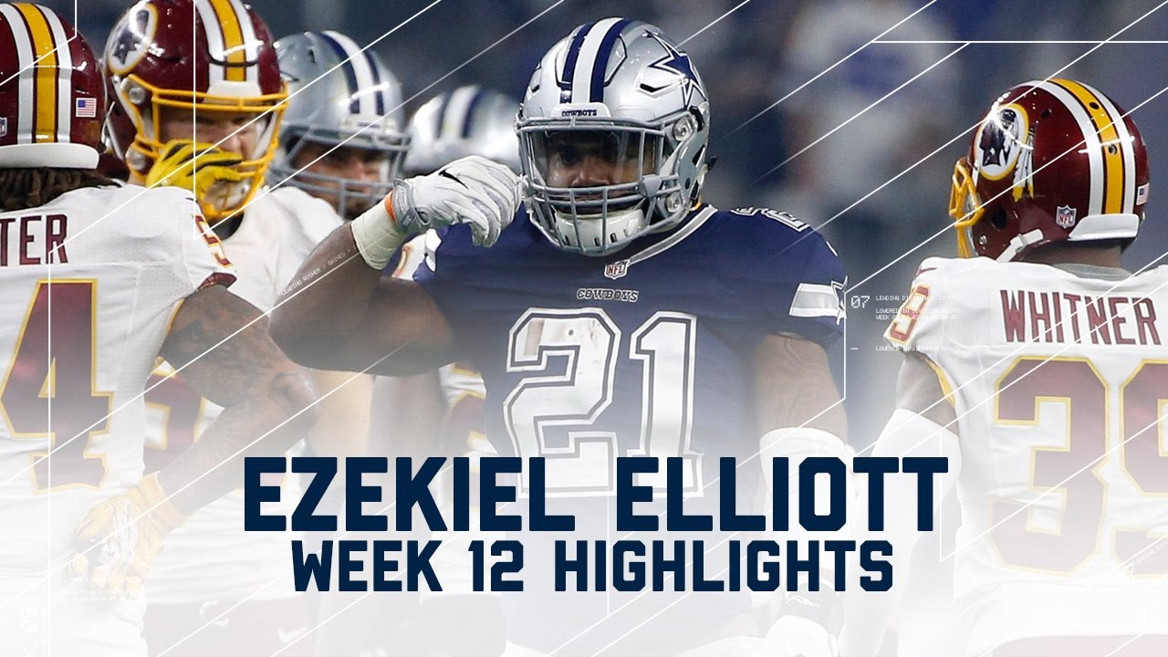 Ezekiel Elliott's 2 TD Day! | Redskins vs. Cowboys | NFL Week 12 Player Highlights