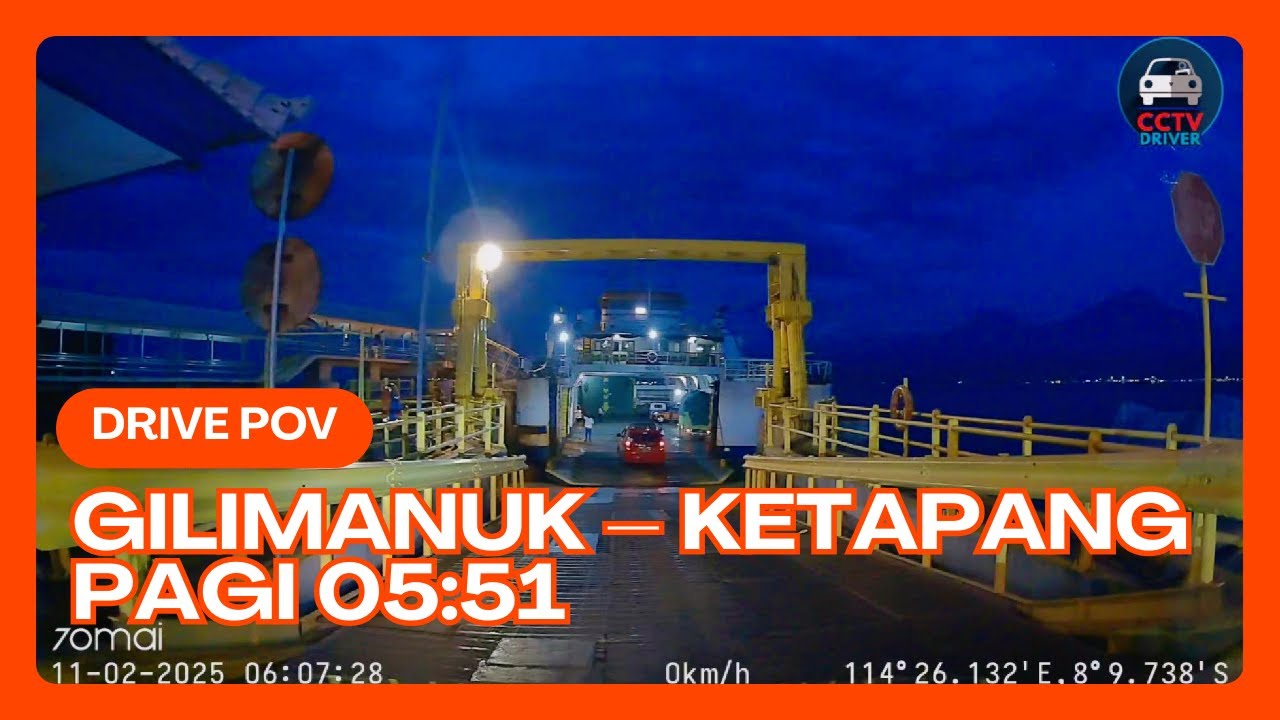 POV Dashcam Driving Menyeberang Gilimanuk - Ketapang | Selasa 11/2/25 Pagi | No Talking | CCTVDRIVER