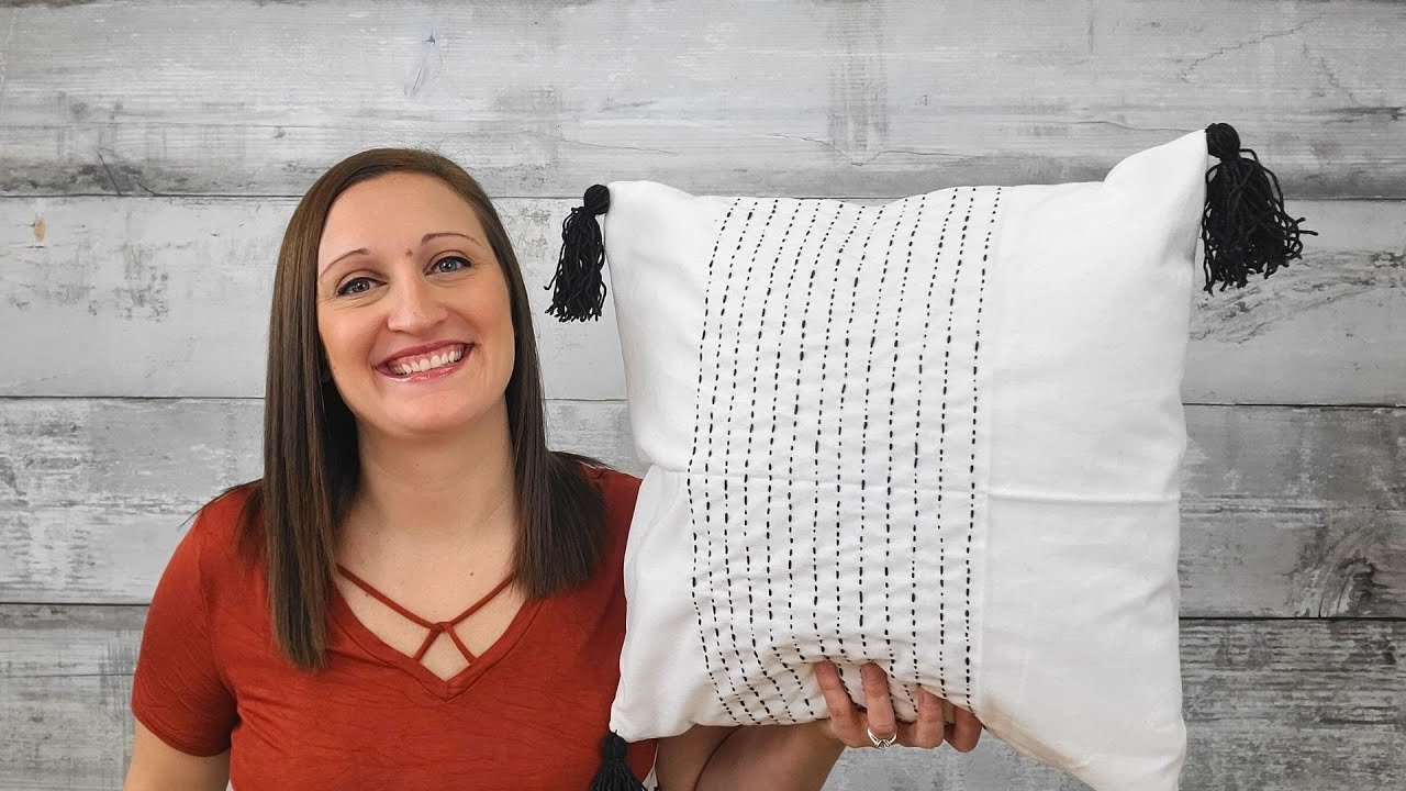 Stitched Tassel Pillow