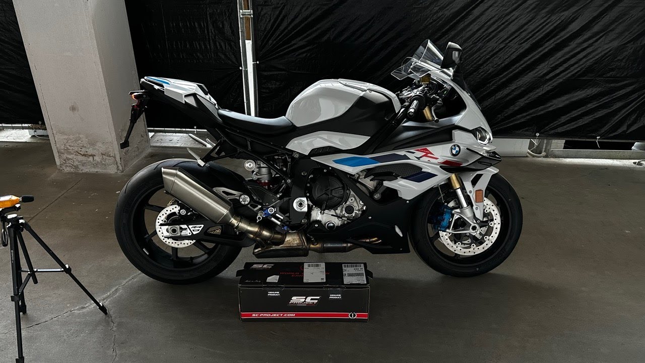 Endschalldämpfer Testserie 2.0 BMW S1000RR 2023 Sc Project CRT Anbau und erster Soundcheck