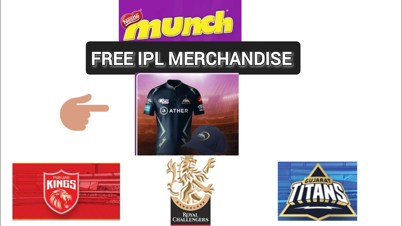 MUNCH FREE IPL MERCHANDISE LOOT OFFER, MERCHANDISE CAP, SIGNED JERSEY , MEET T20 STAR