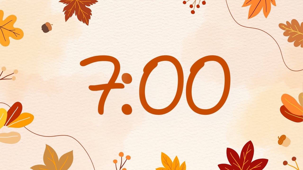 Fall Timer 7 Minutes with Guitar Music For Classrooms