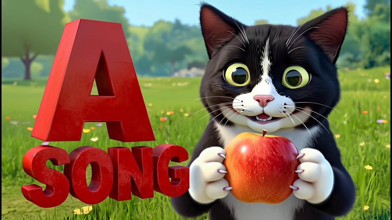 Letter A Song for Kids | ABC Alphabet Song with Ant, Apple & Airplane